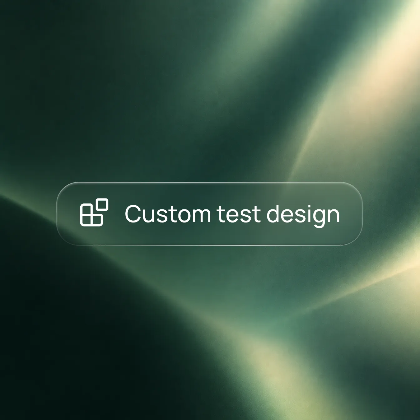 A “Custom test design” control in HiPeople, for building a test from scratch.