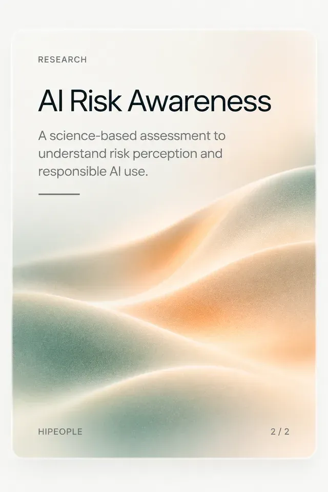 AI Risk Awareness — a science-based assessment to understand risk perception and responsible AI use.