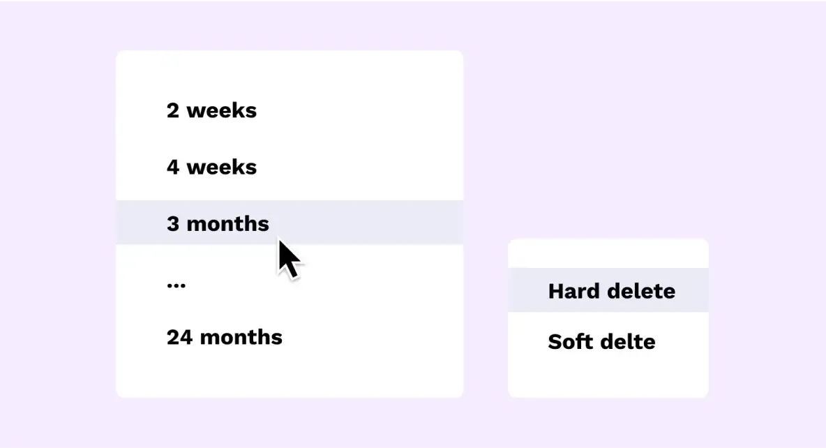 Setting custom data retention periods in HiPeople.